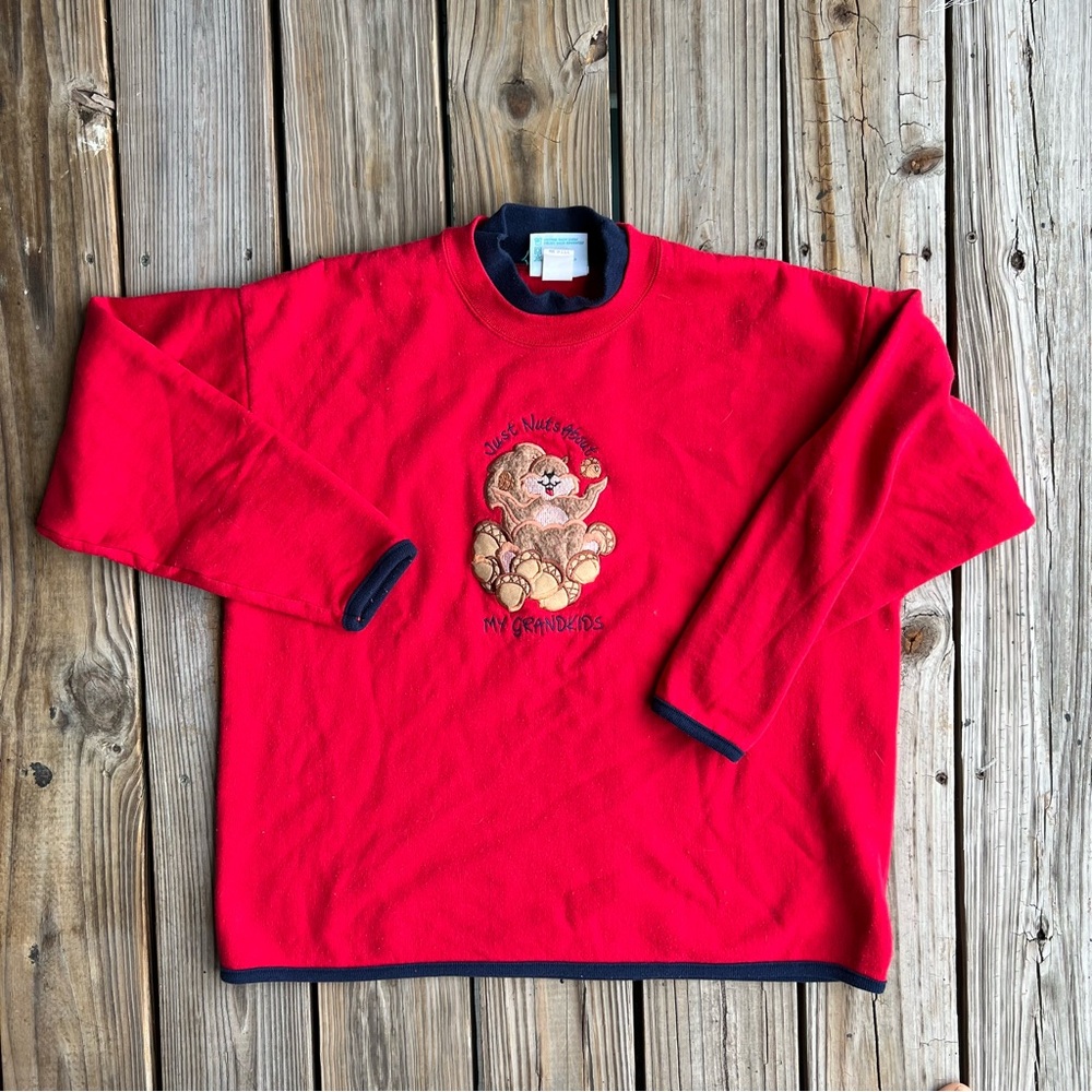 Embroidered Grandma Crewneck Sweater